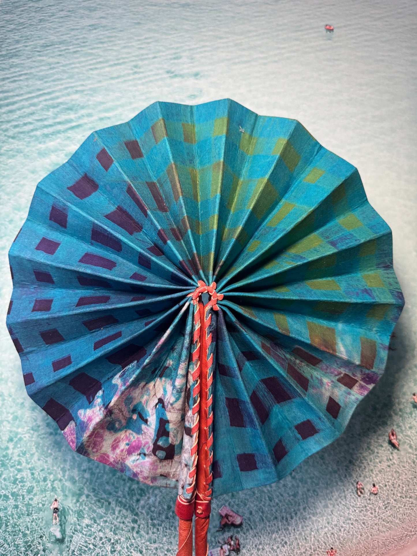 Blue and Green Fan