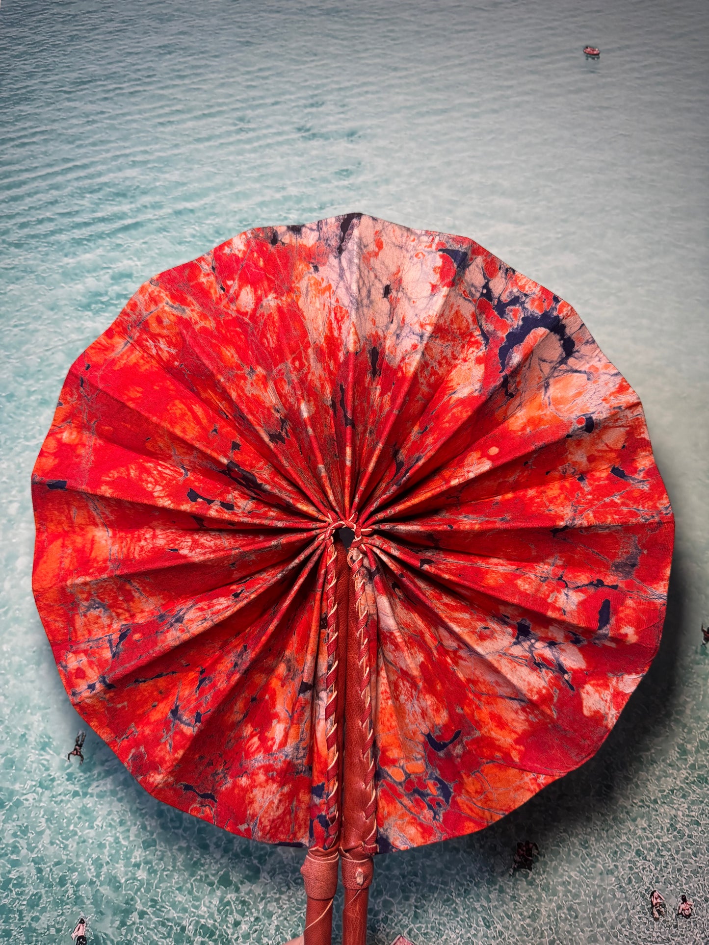 Orange tie dye fan