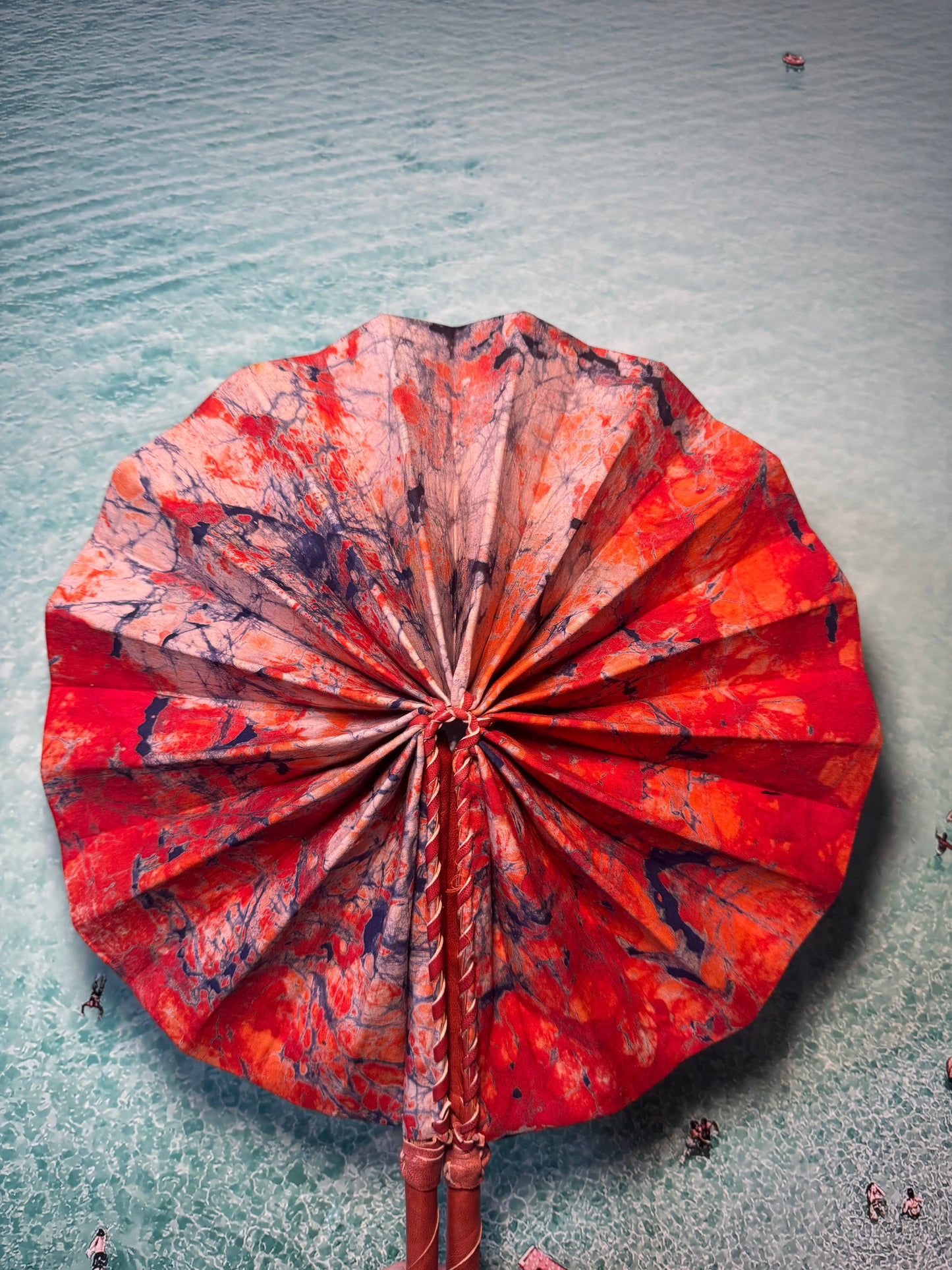 Orange tie dye fan