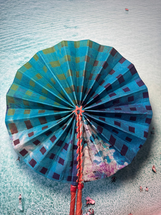 Blue and Green Fan